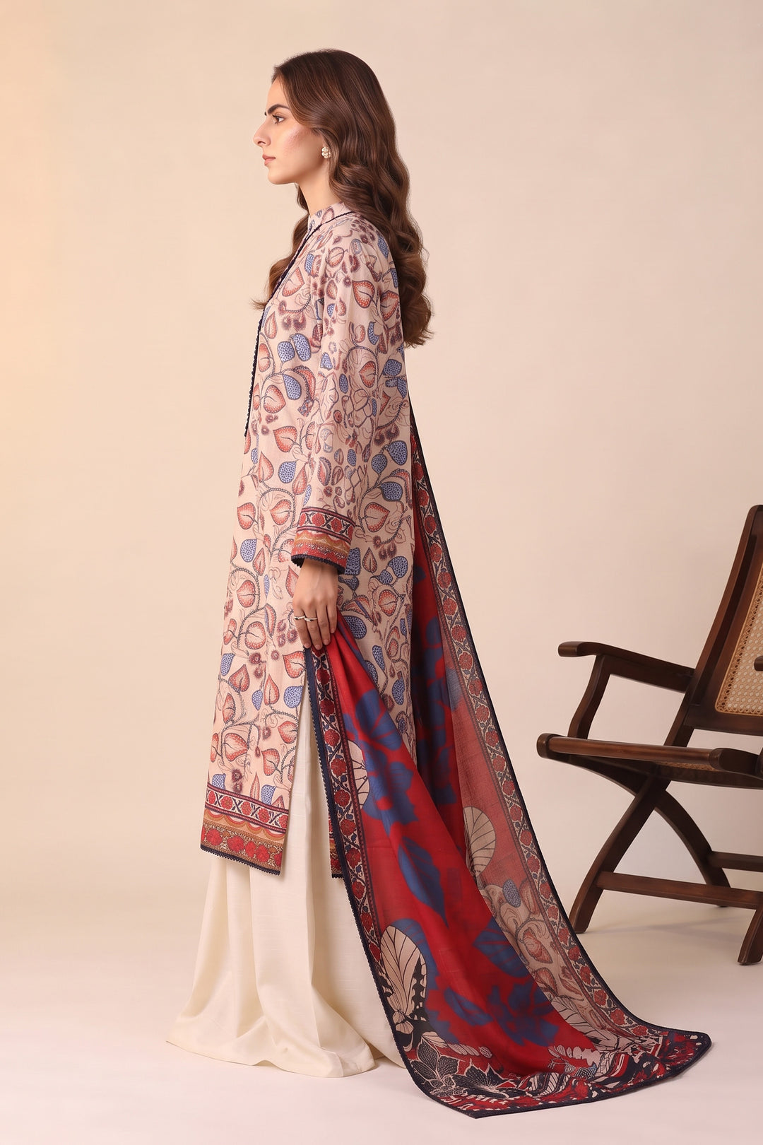 3 Piece Unstitched Skin Khaddar
