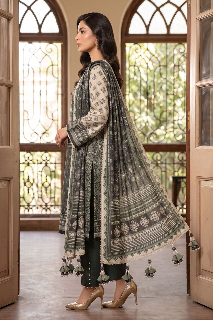 Black Olive 3 Piece Unstitched Premium Printed Lawn