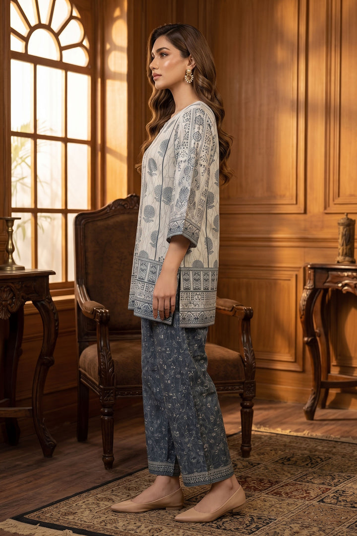 Platinum 2 Piece Unstitched Printed Cambric Co-Ord Set