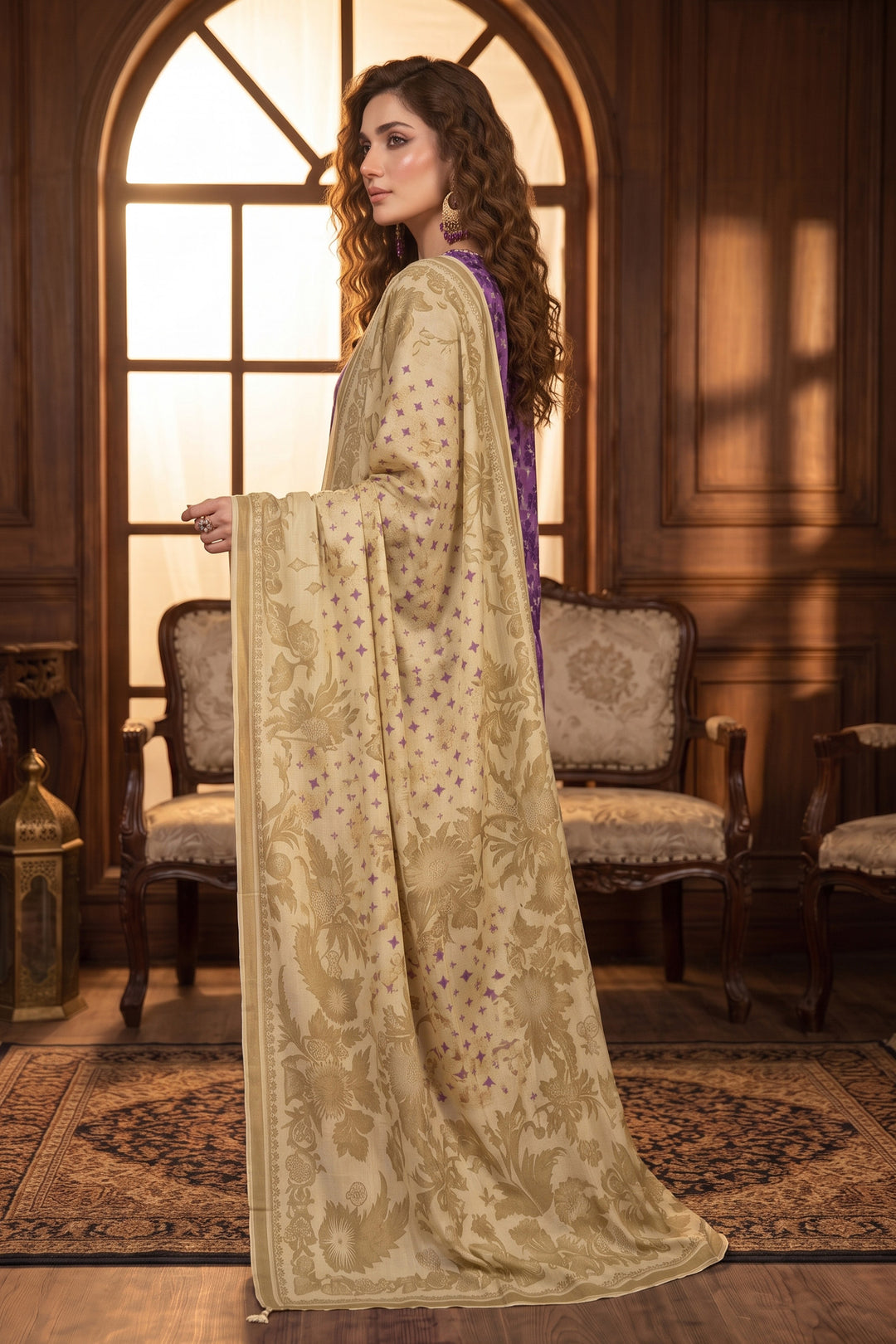 Plum 3 Piece Unstitched Premium Printed Lawn