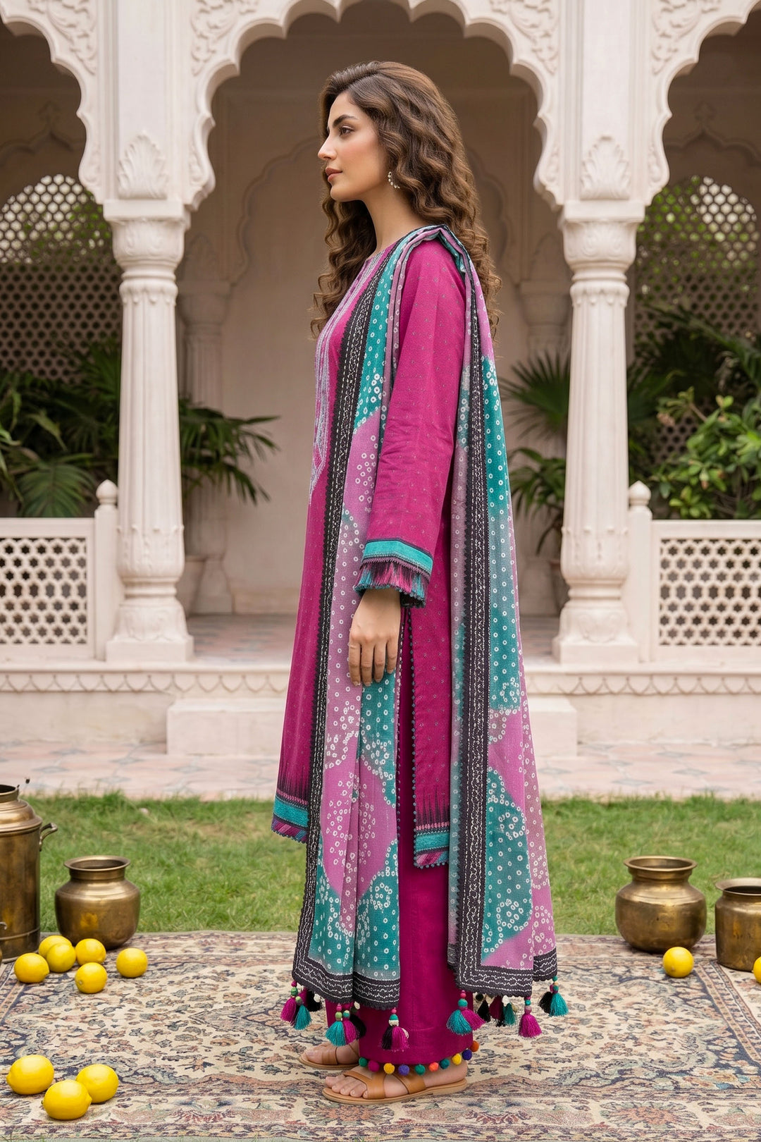 3 Piece Unstitched Plum Premium Lawn