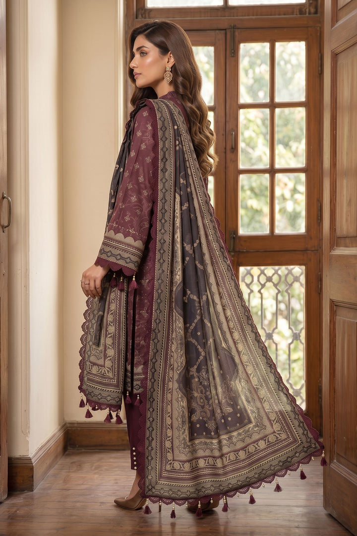 Chocolate 3 Piece Unstitched Premium Printed Lawn