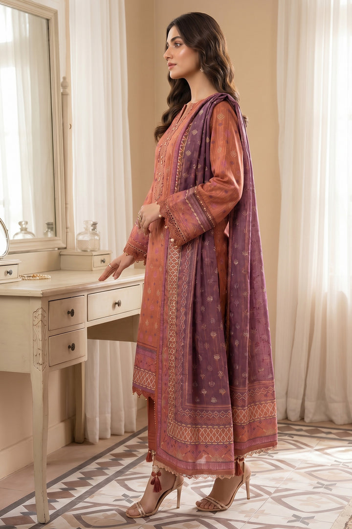Terracotta 3 Piece Unstitched Premium Printed Lawn