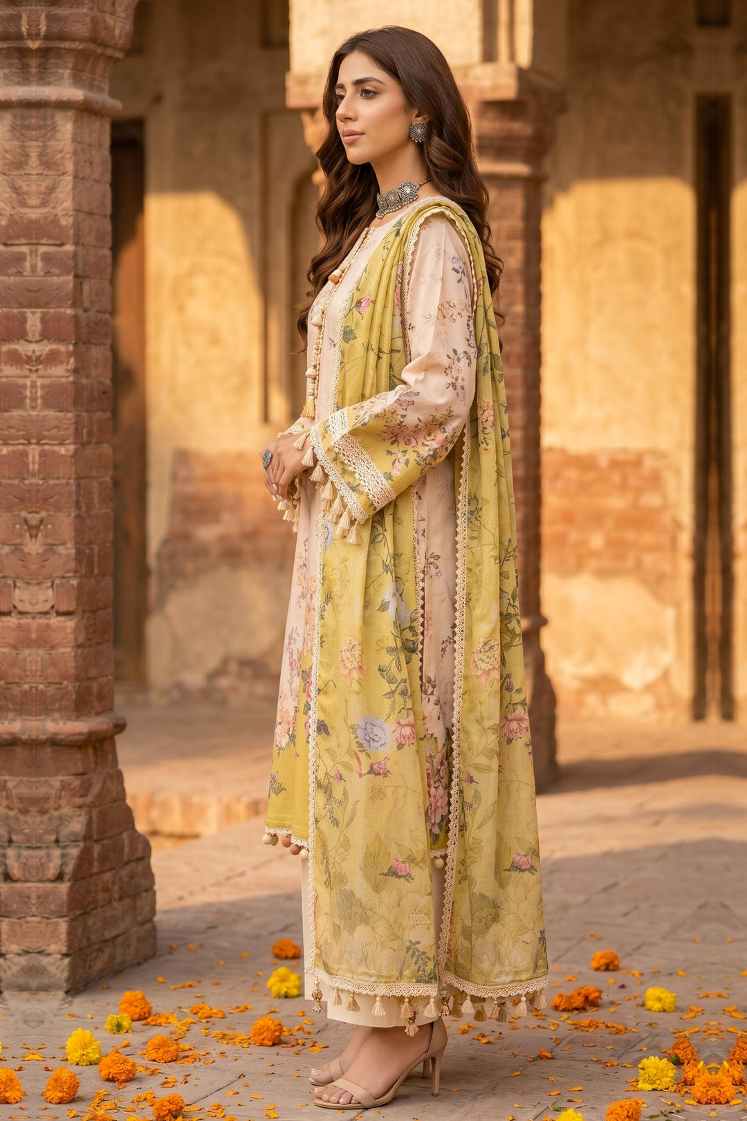 3 Piece Unstitched Skin Premium Lawn