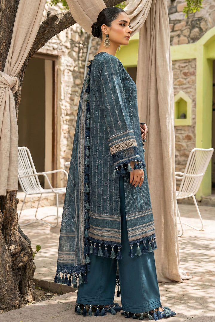 Charcoal 3 Piece Unstitched Premium Printed Lawn