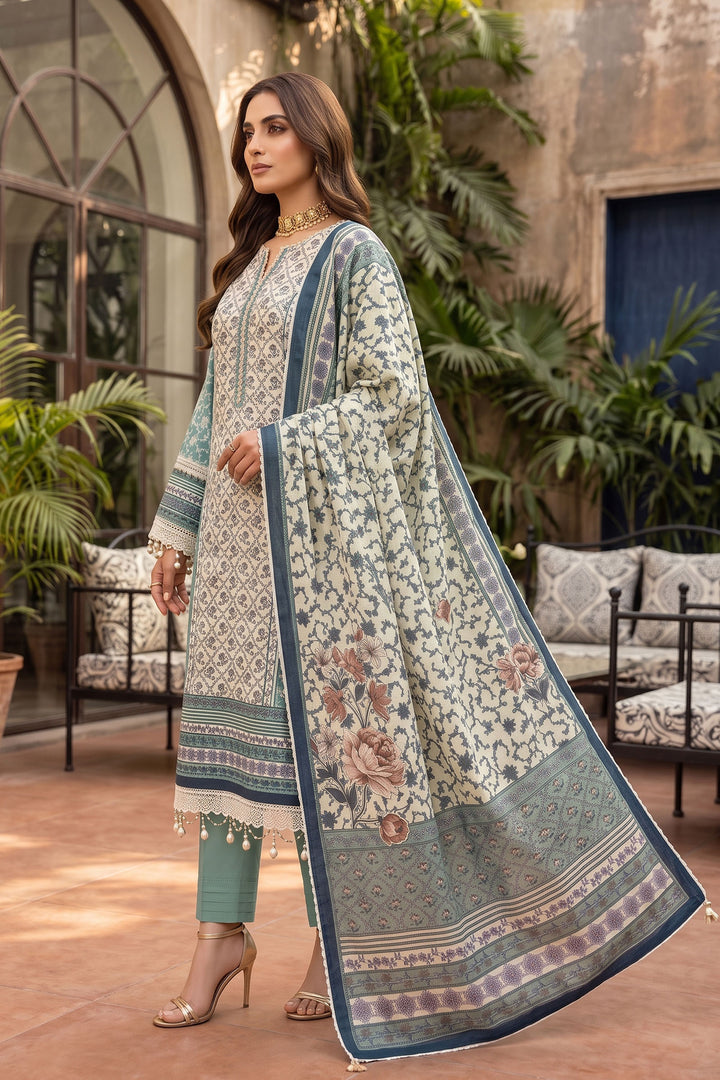Multi 3 Piece Unstitched Premium Printed Lawn