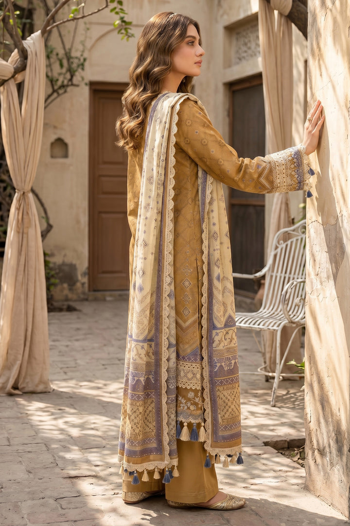 Mustard 3 Piece Unstitched Premium Printed Lawn