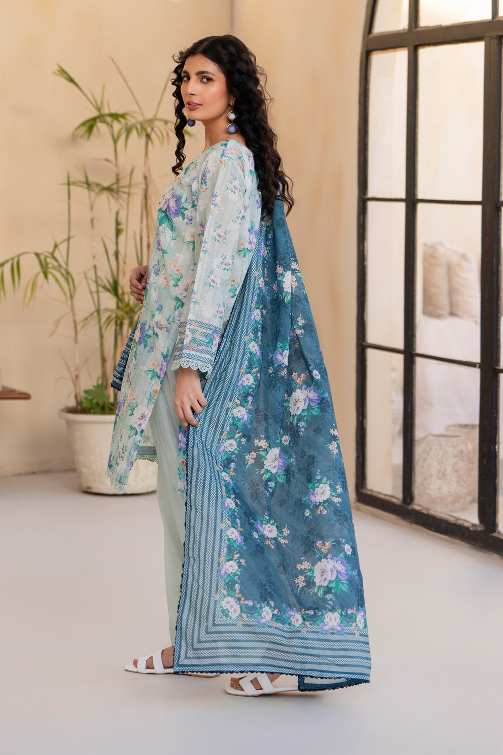 Aqua 3 Piece Unstitched Premium Lawn - SU25V2-S5 - JACQUARD CLOTHING
