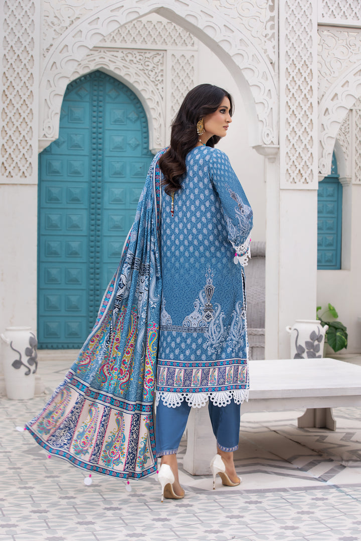 3 PCS UNSTITCHED-DIGITAL PRINTED EMBROIDERED VISCOSE SUIT WINTER 23 BY JACQUARD CLOTHING