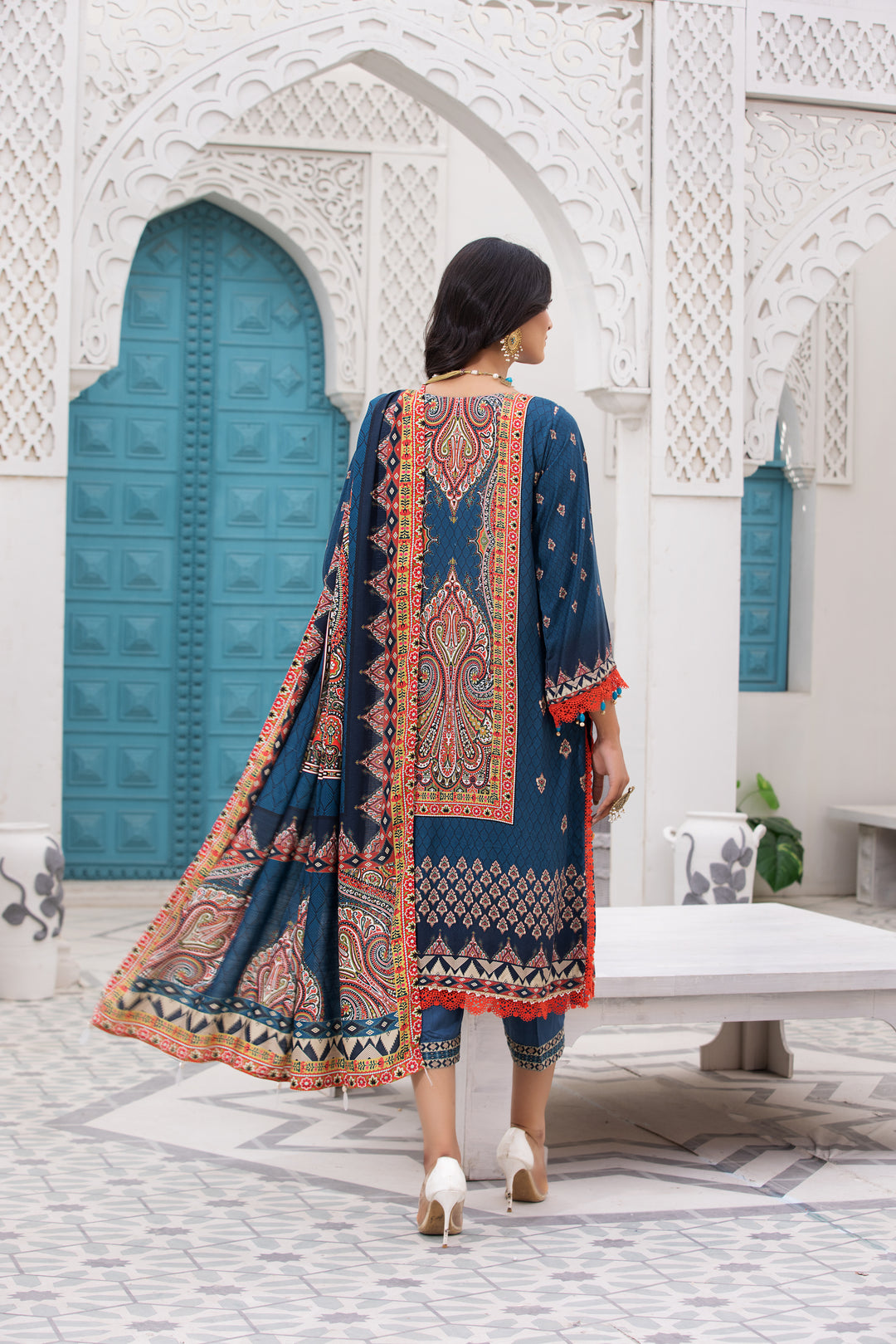 3 PCS UNSTITCHED-DIGITAL PRINTED EMBROIDERED VISCOSE SUIT WINTER 23 BY JACQUARD CLOTHING