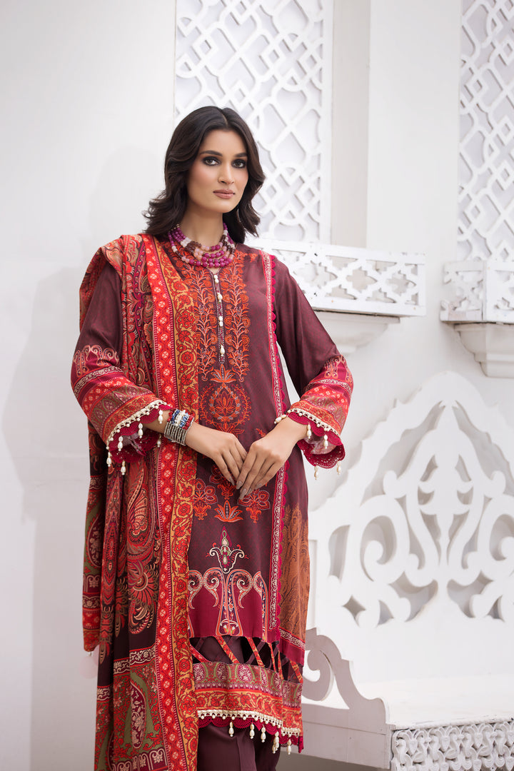 3 PCS UNSTITCHED-DIGITAL PRINTED EMBROIDERED VISCOSE SUIT WINTER 23 BY JACQUARD CLOTHING