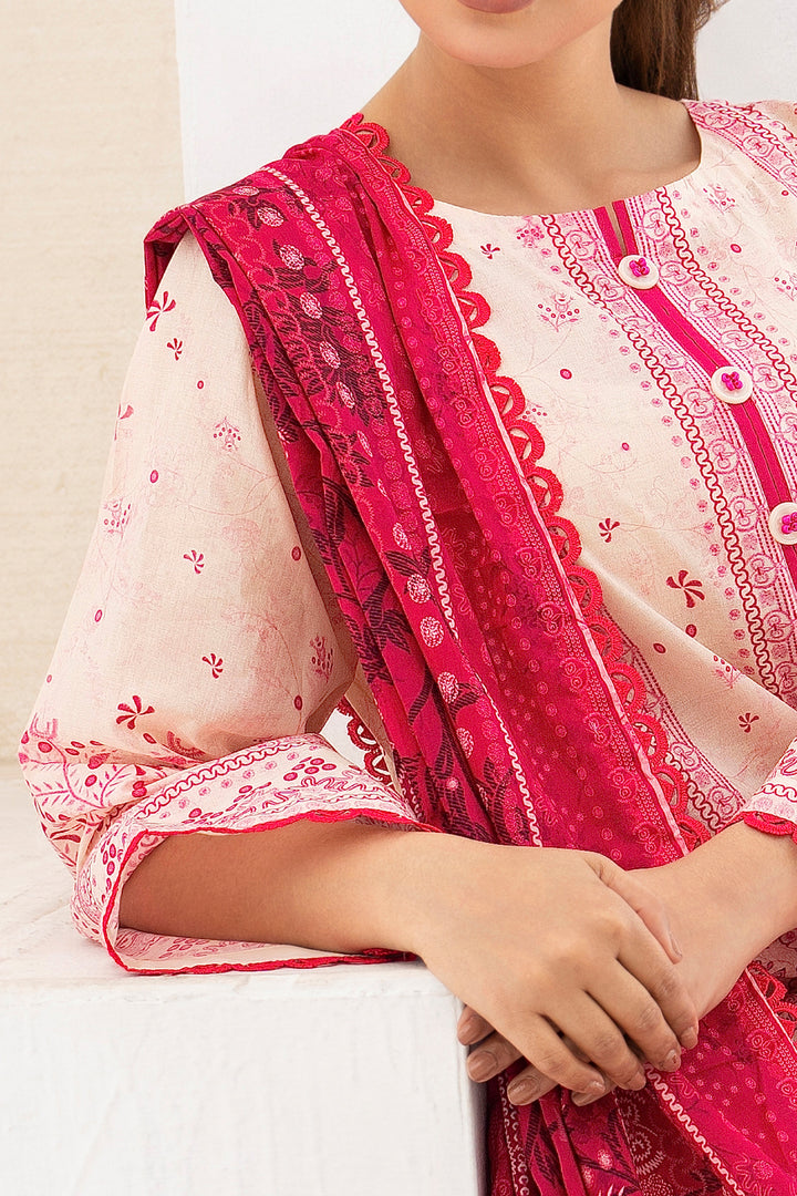 Beige 3 Piece Unstitched Premium Lawn - SU25V9-S7 - JACQUARD CLOTHING