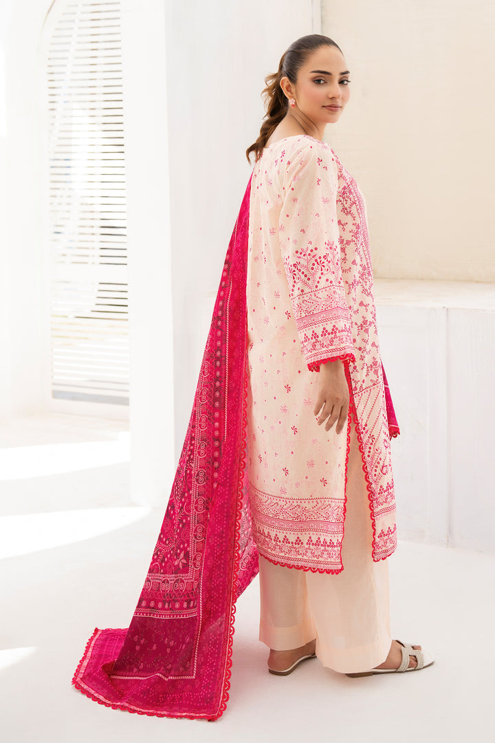 Beige 3 Piece Unstitched Premium Lawn - SU25V9-S7 - JACQUARD CLOTHING