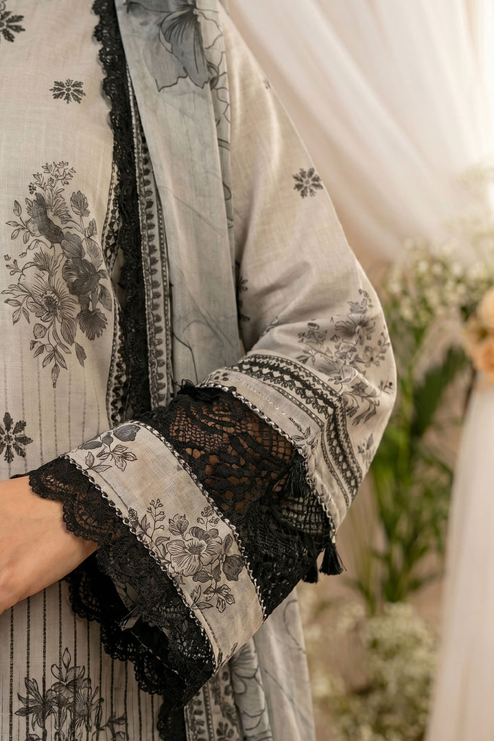 Black 3 Piece Unstitched Premium Printed Lawn Suit By Jacquard Clothing Summer 2026 Hania Manahil Collection