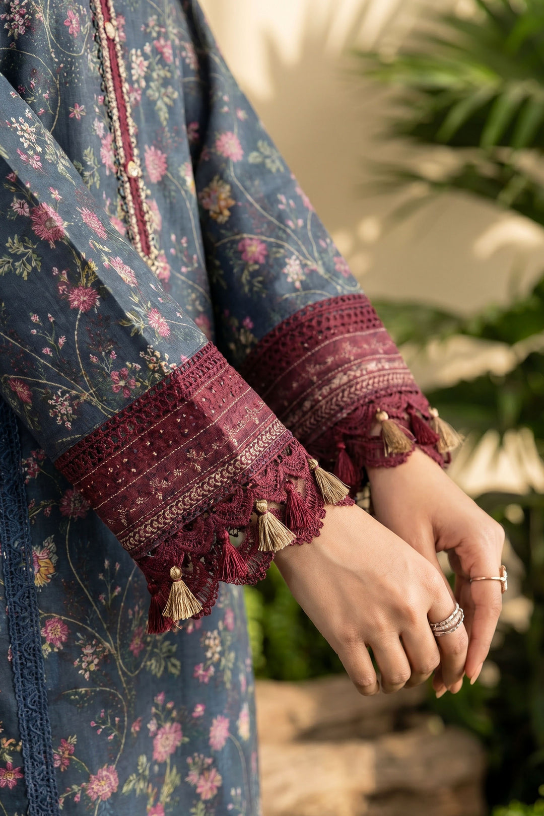 Blue 3 Piece Unstitched Premium Printed Lawn Suit By Jacquard Clothing Summer 2026 Hania Manahil Collection