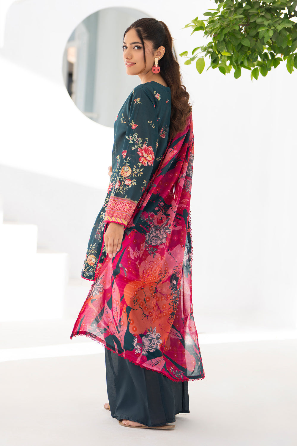Charcoal 3 Piece Unstitched Premium Lawn - SU25V2-S4 - JACQUARD CLOTHING