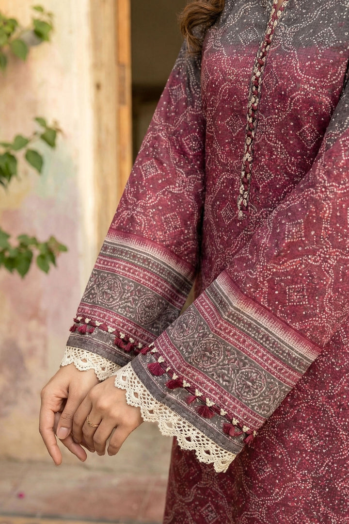 Cordovan 3 Piece Unstitched Premium Printed Lawn Suit - Jacquard Wirsa By Zainab Collection Summer 2026