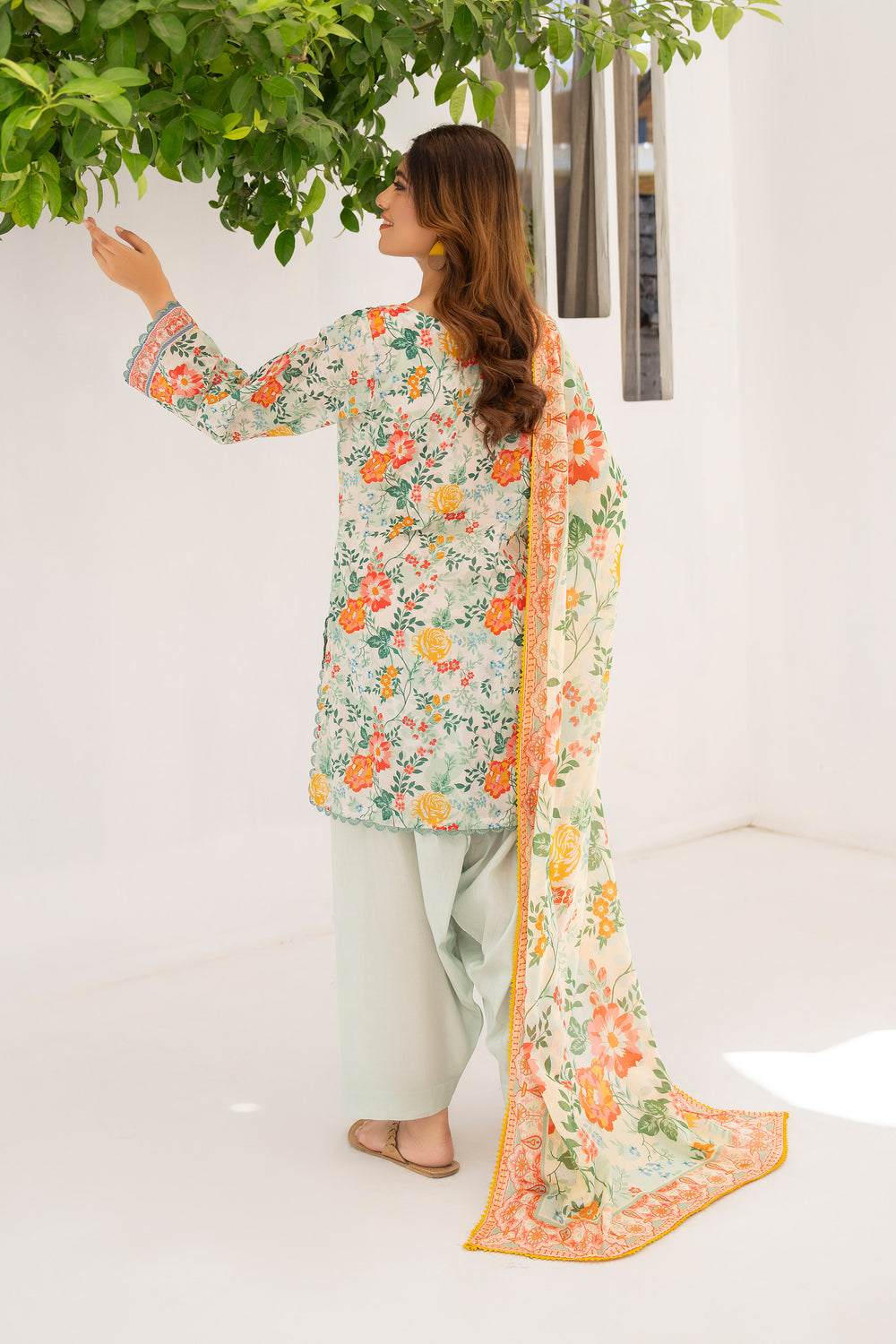 Cyan 3 Piece Unstitched Premium Lawn - SU25V5-S7 - JACQUARD CLOTHING