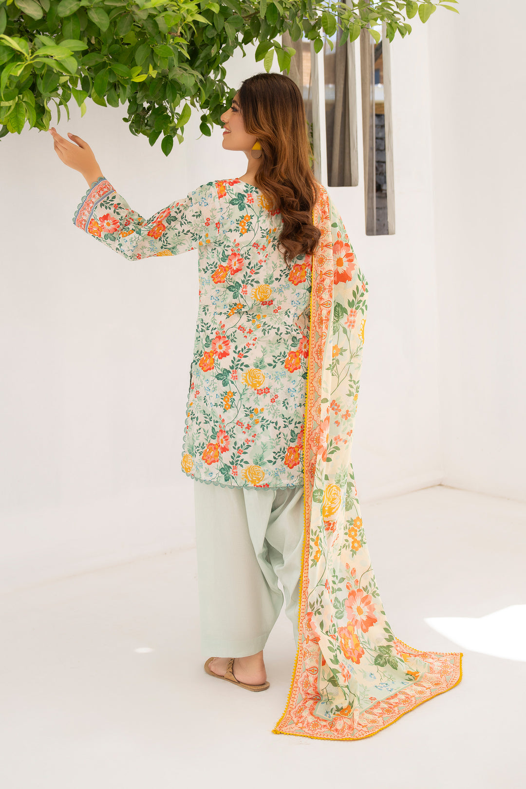 Cyan 3 Piece Unstitched Premium Lawn - SU25V5-S7 - JACQUARD CLOTHING