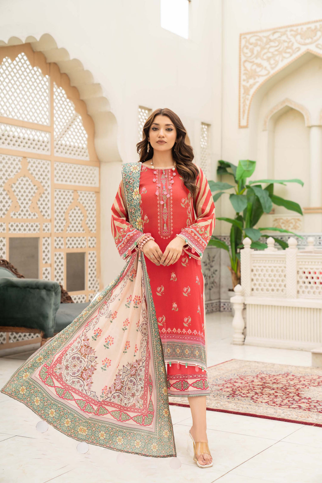 New Arrivals digital printed lawn unstitched collection summer 2023 by jacquard clothing