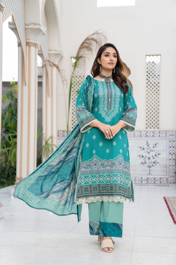 New Arrivals digital printed lawn unstitched collection summer 2023 by jacquard clothing