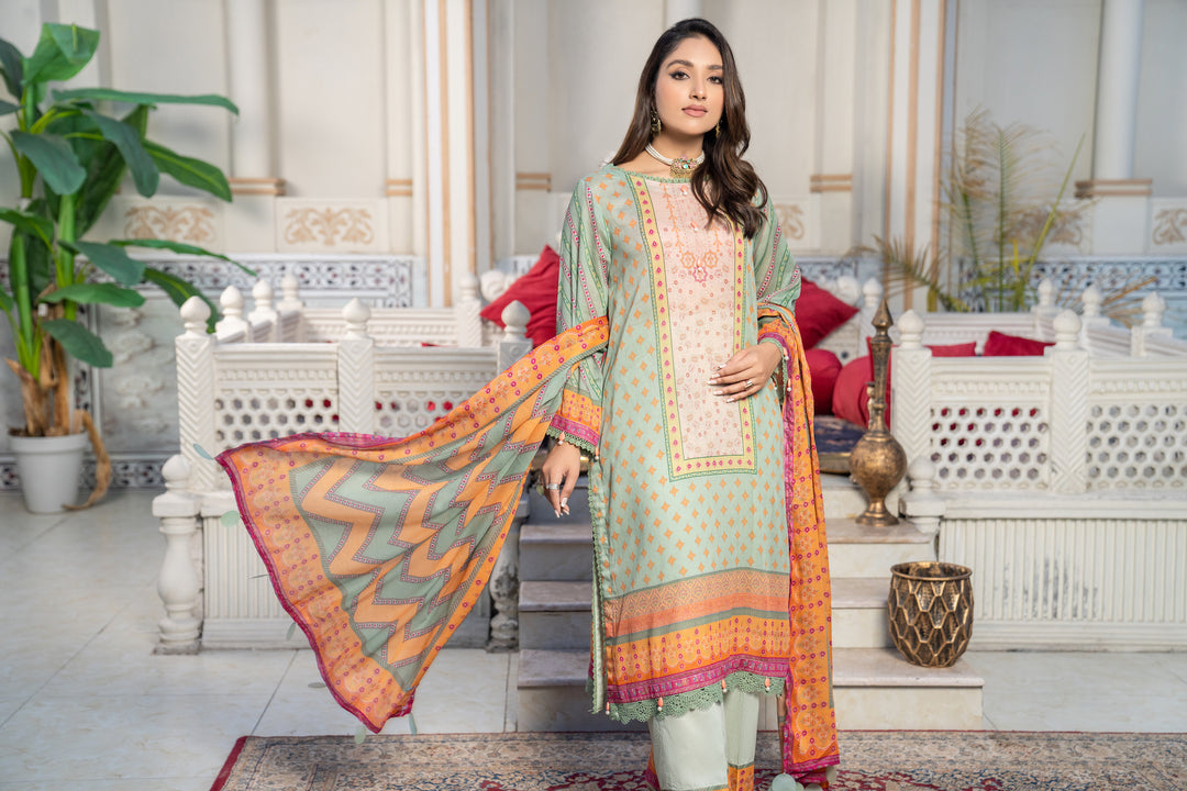 New Arrivals digital printed lawn unstitched collection summer 2023 by jacquard clothing