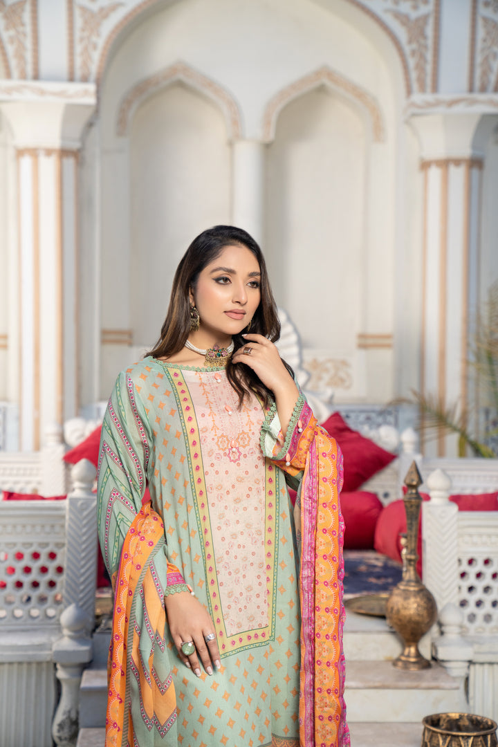 New Arrivals digital printed lawn unstitched collection summer 2023 by jacquard clothing