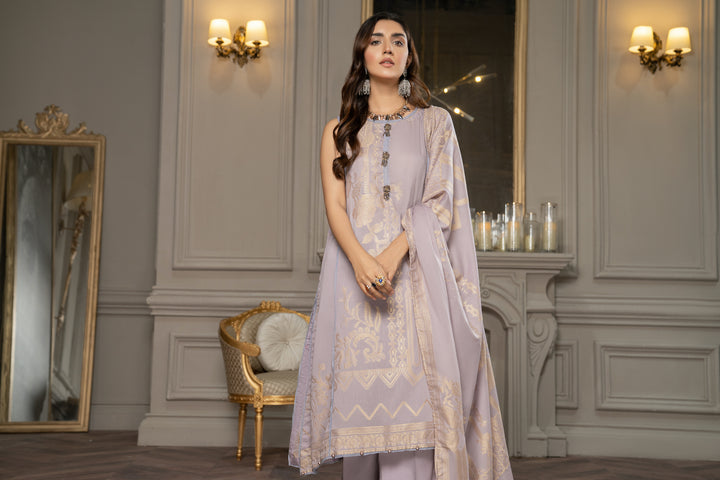 3PC UNSTITCHED / DYED JACQUARD LAWN SUMMER 2023 BY JACQUARD CLOTHING