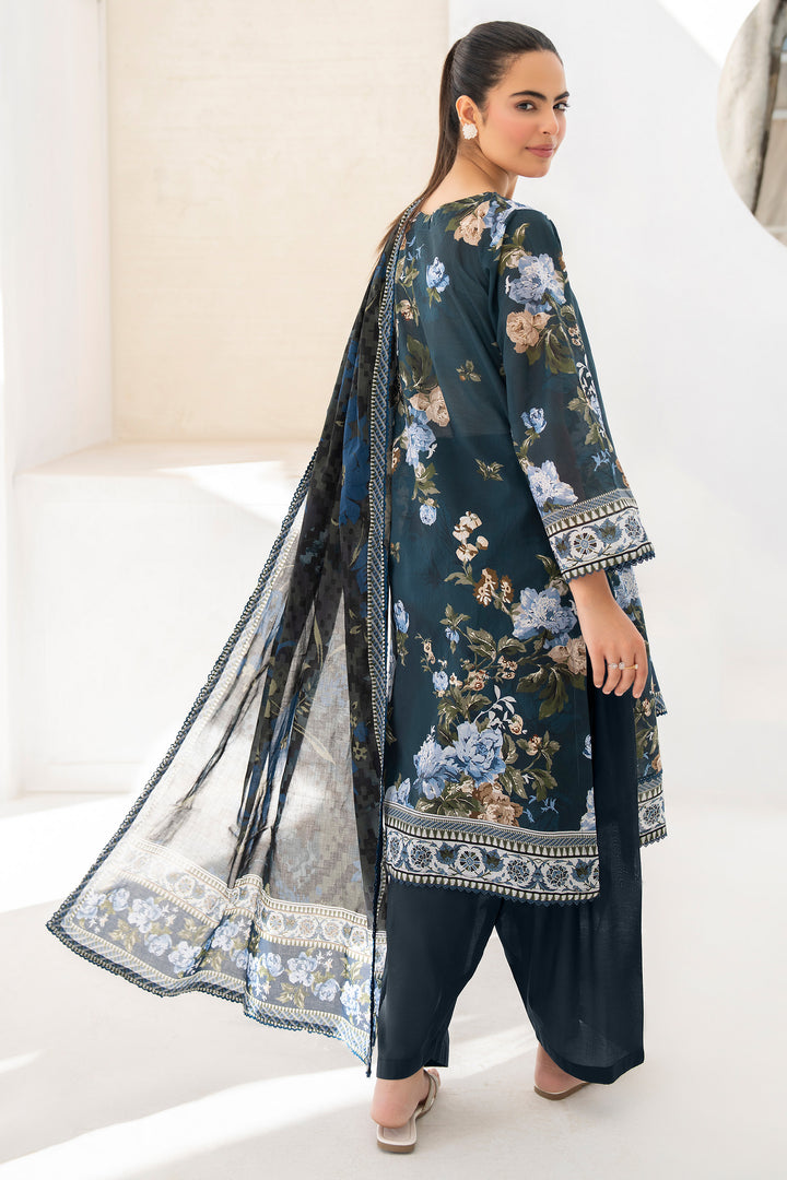 Dark Gray 3 Piece Unstitched Premium Lawn - SU25V8-S10 - JACQUARD CLOTHING