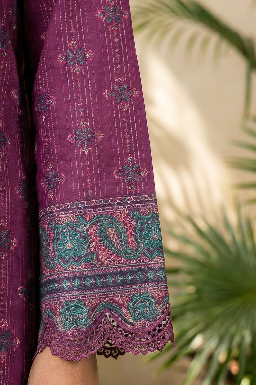 Dark Raspberry 3 Piece Unstitched Premium Printed Lawn Suit By Jacquard Clothing Summer 2026 Hania Manahil Collection