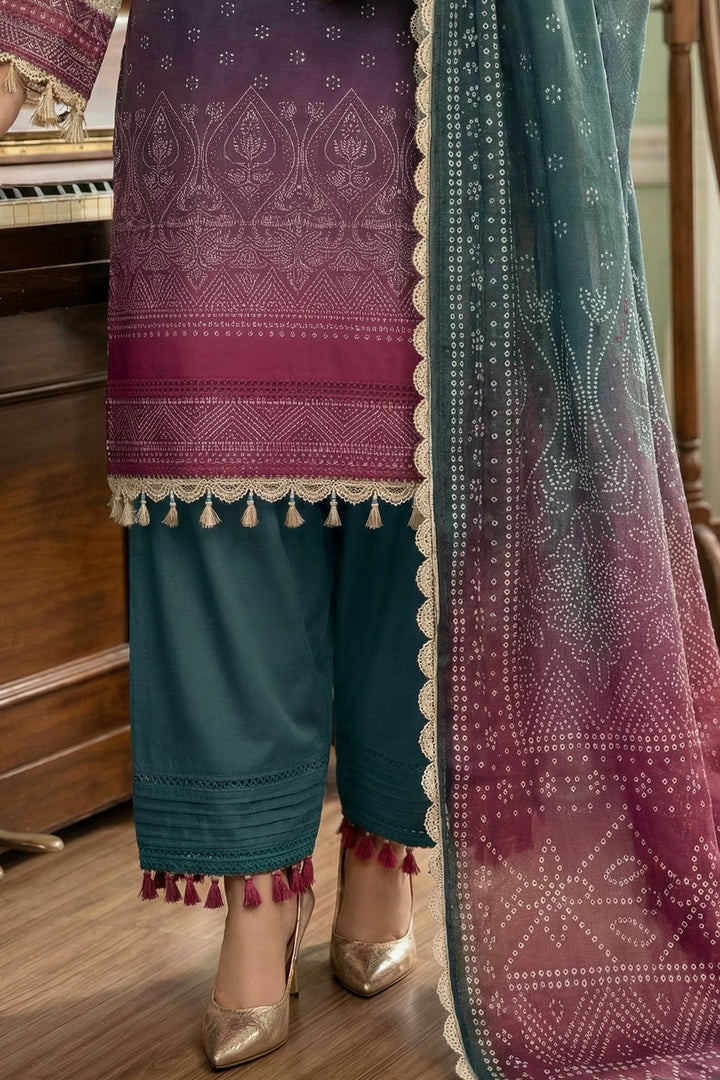 Gradient 3 Piece Unstitched Premium Printed Lawn Suit - Jacquard Soha Afreen Summer 2026 Collection