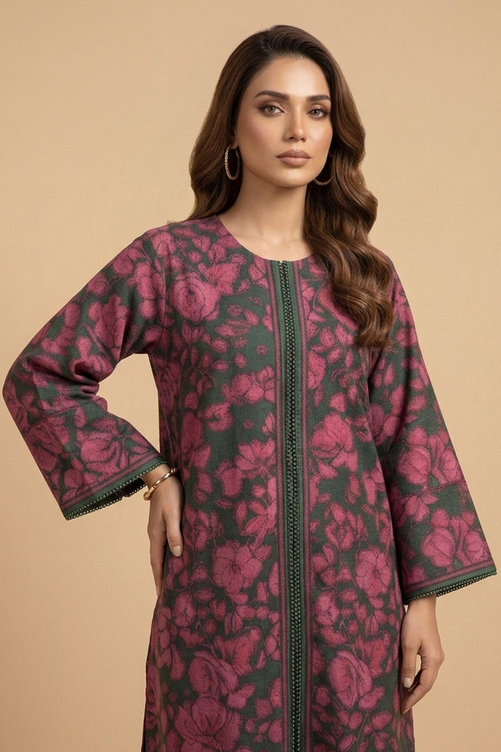 Green 2 Piece Unstitched Printed Cambric Co-Ord Set