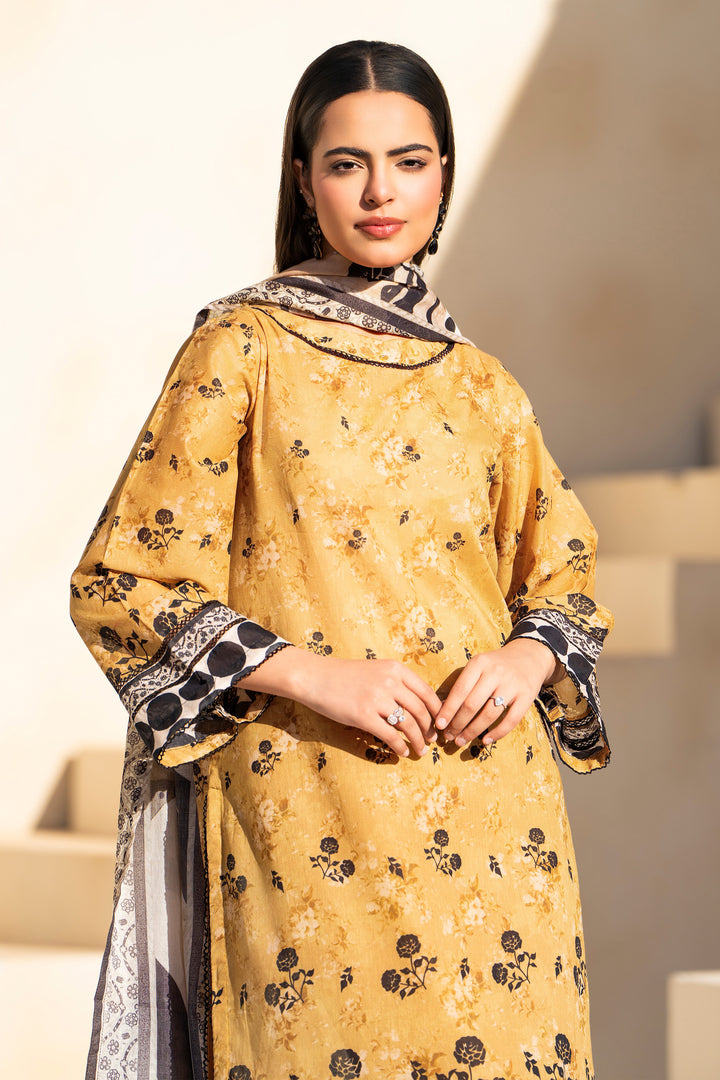 Honey 3 Piece Unstitched Premium Lawn - SU25V5-S1 - JACQUARD CLOTHING