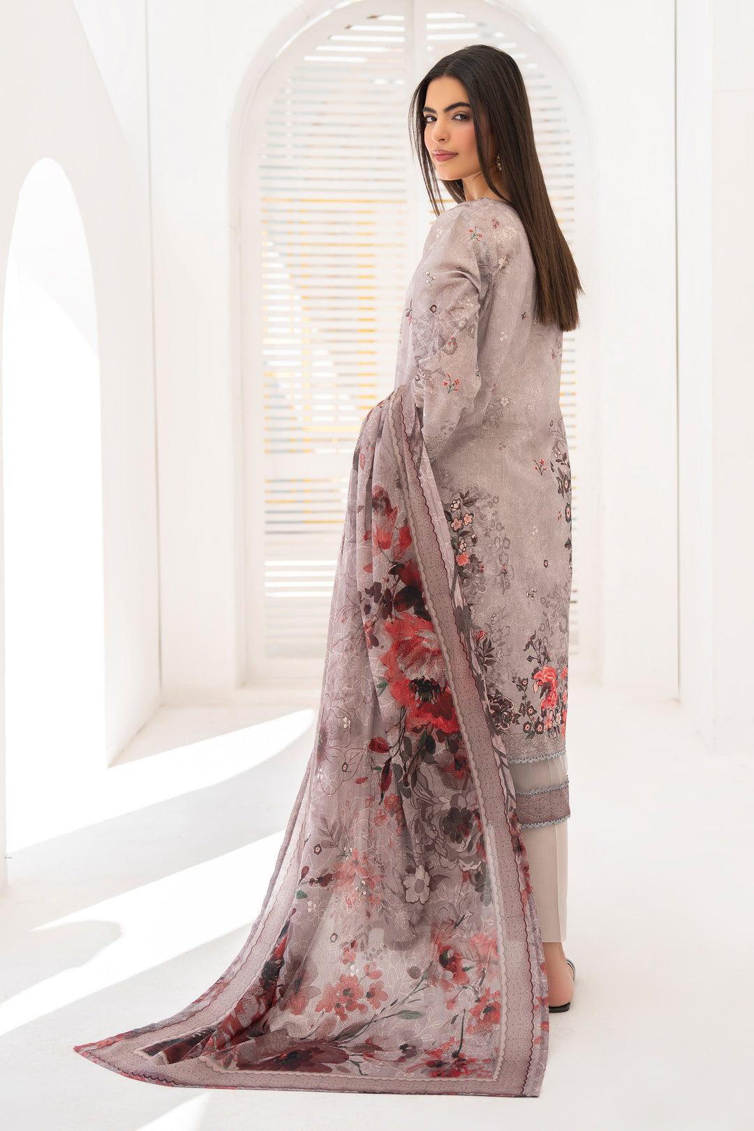 Latte 3 Piece Unstitched Premium Lawn - SU25V9-S9 - JACQUARD CLOTHING