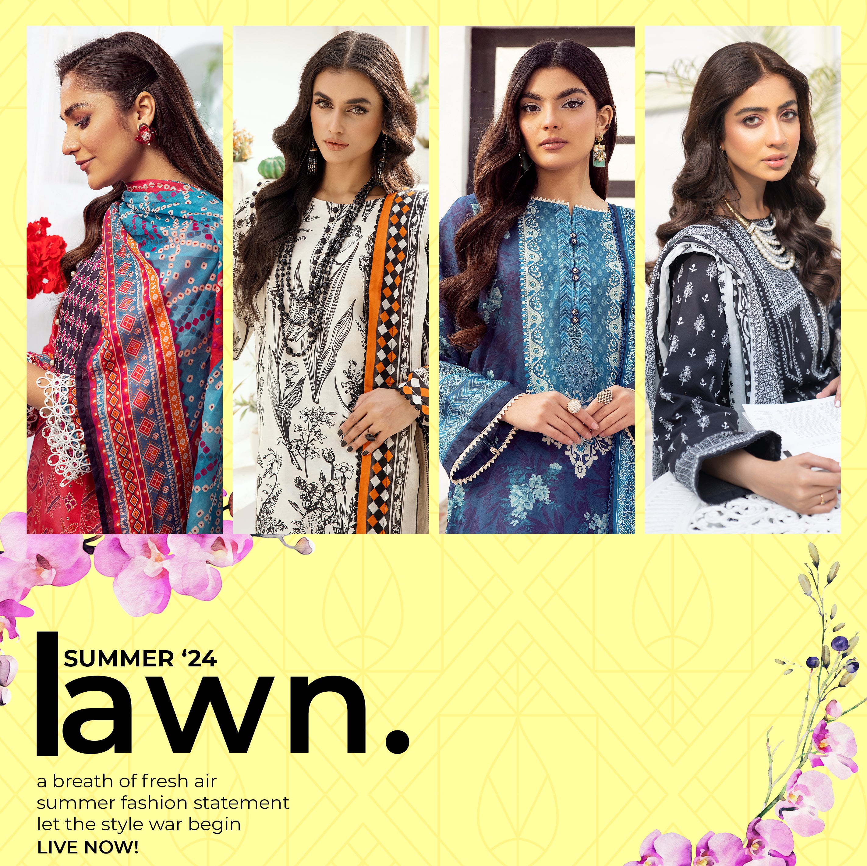 New Arrivals summer 2024 unstitched 3 pcs digital prinyte lawn by jacquard clothing 