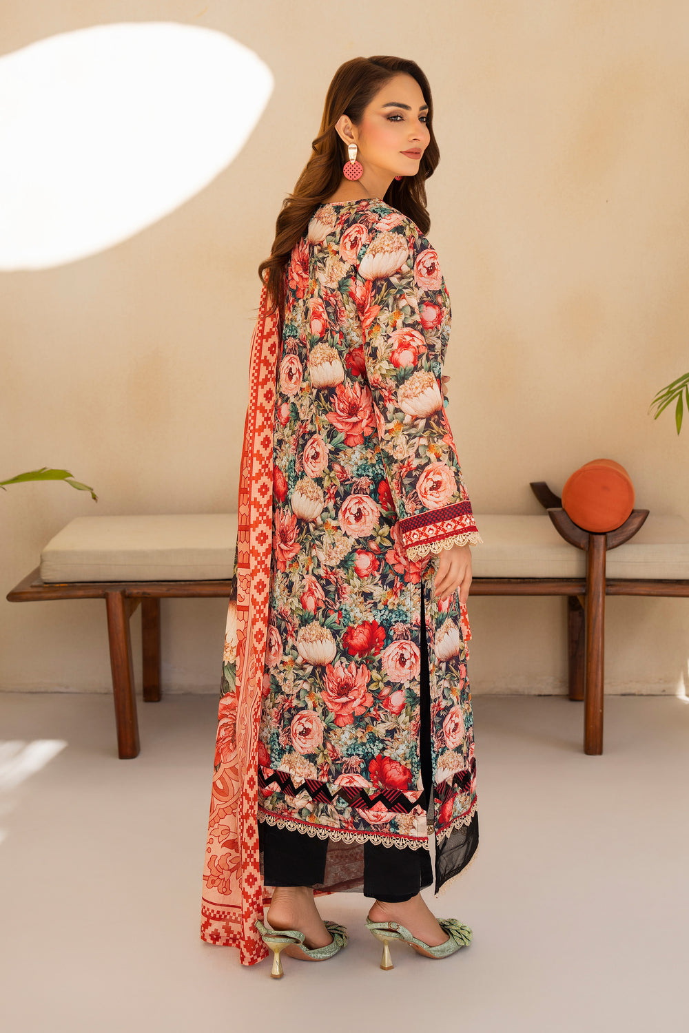 Multi 3 Piece Unstitched Premium Lawn - SU25V5-S15 - JACQUARD CLOTHING