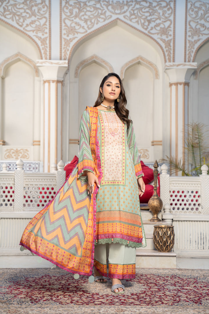 New Arrivals digital printed lawn unstitched collection summer 2023 by jacquard clothing