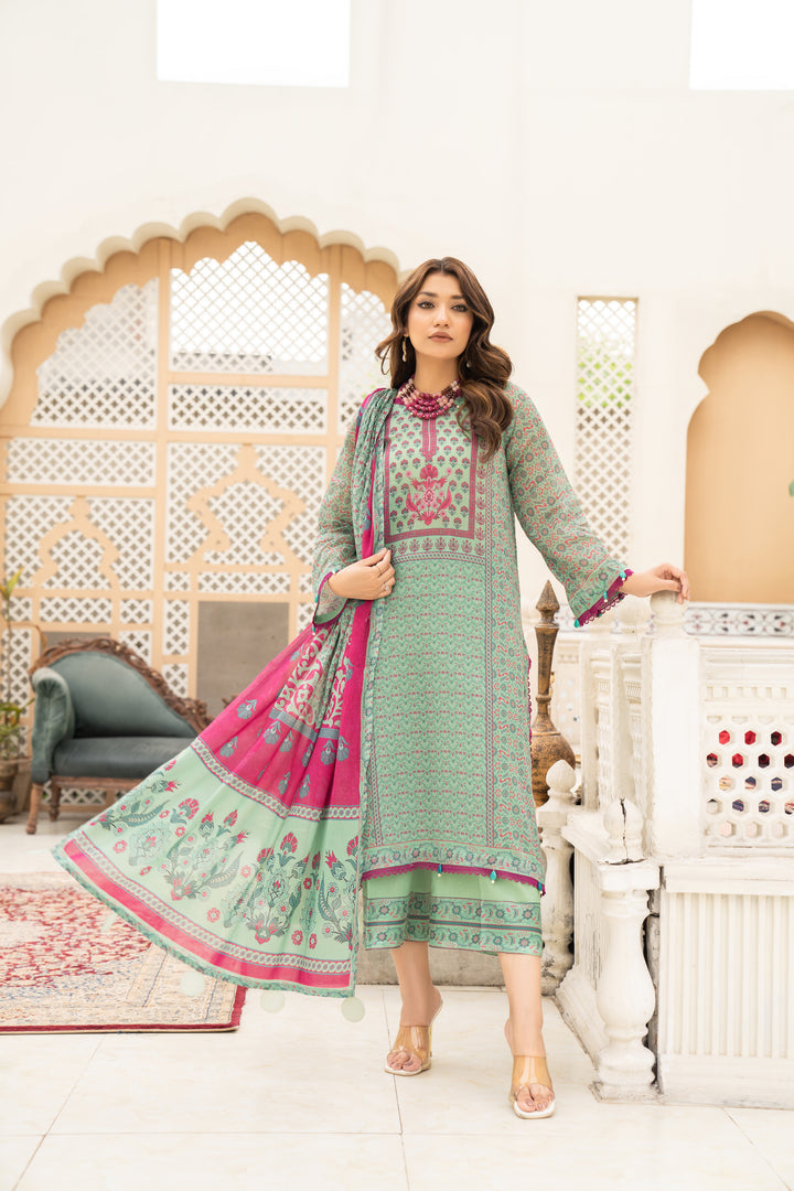 New Arrivals digital printed lawn unstitched collection summer 2023 by jacquard clothing