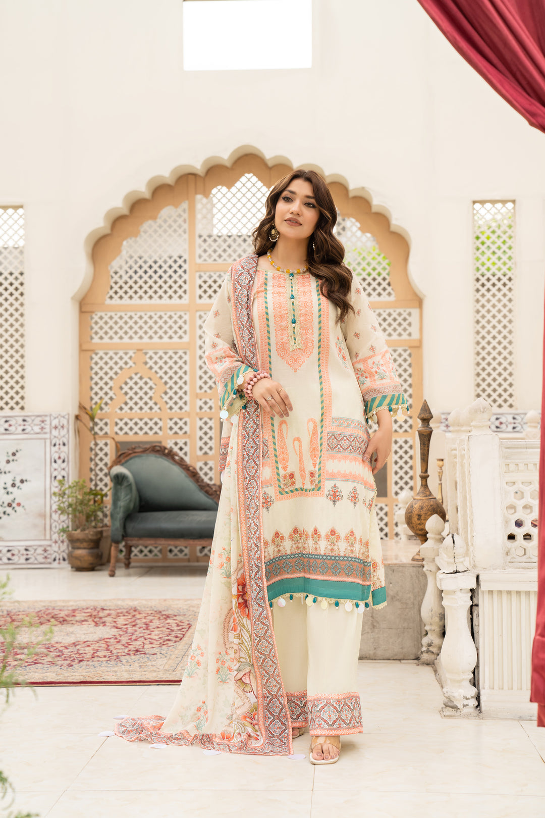 New Arrivals digital printed lawn unstitched collection summer 2023 by jacquard clothing