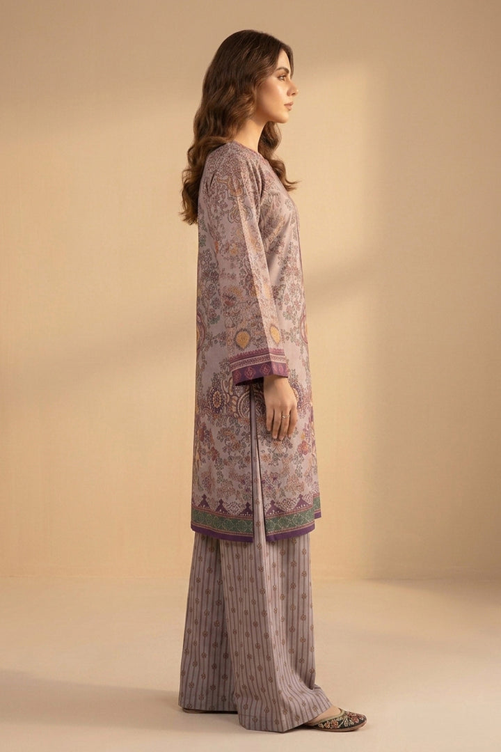 Old Lavender 2 Piece Unstitched Printed Cambric Co-Ord Set