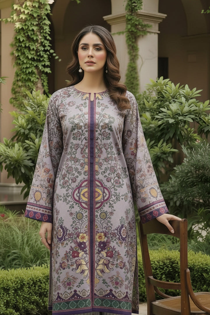 Old Lavender 2 Pc Unstitched Printed Cambric Co-Ord Set