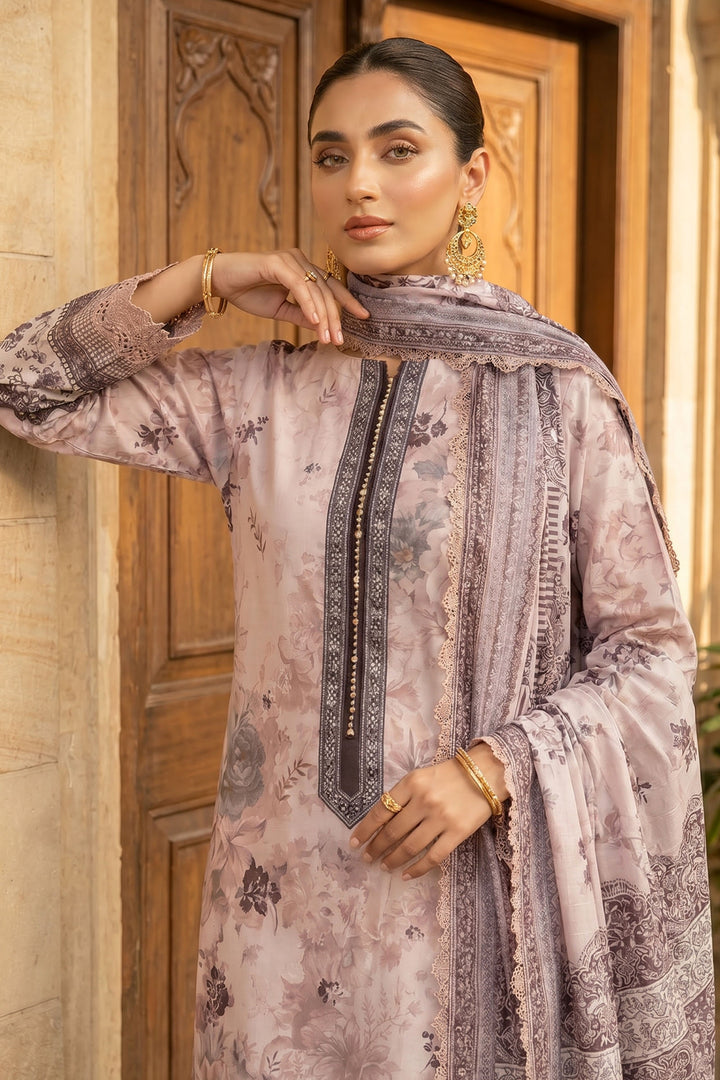 Pale Chestnut 3 Piece Unstitched Premium Printed Lawn
