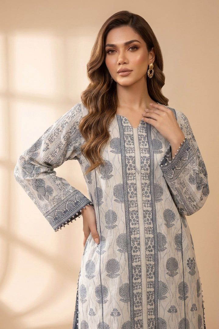 Platinum 2 Piece Unstitched Printed Cambric Co-Ord Set