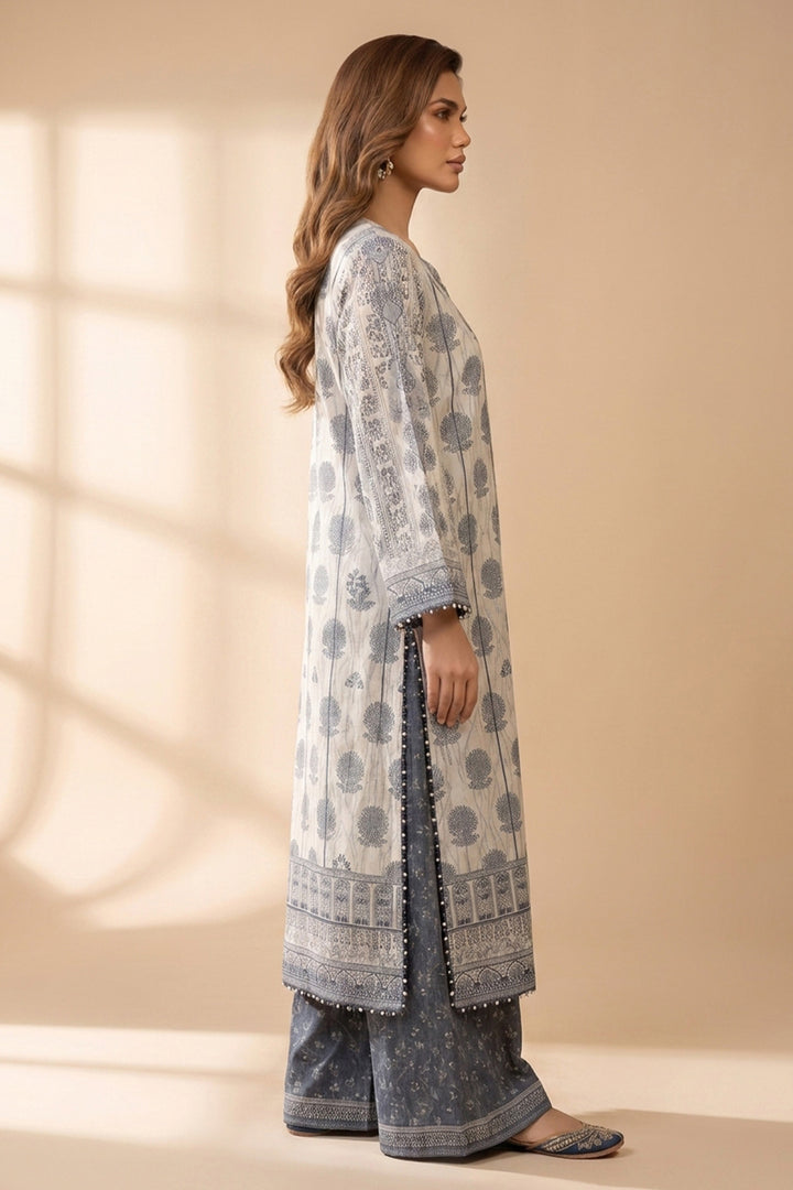 Platinum 2 Piece Unstitched Printed Cambric Co-Ord Set