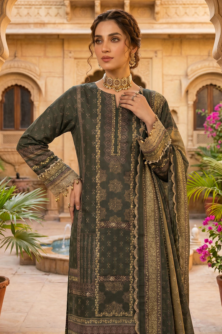 Rifle 3 Piece Unstitched Premium Printed Lawn Suit By Jacquard Clothing Safa Iman Summer Collection