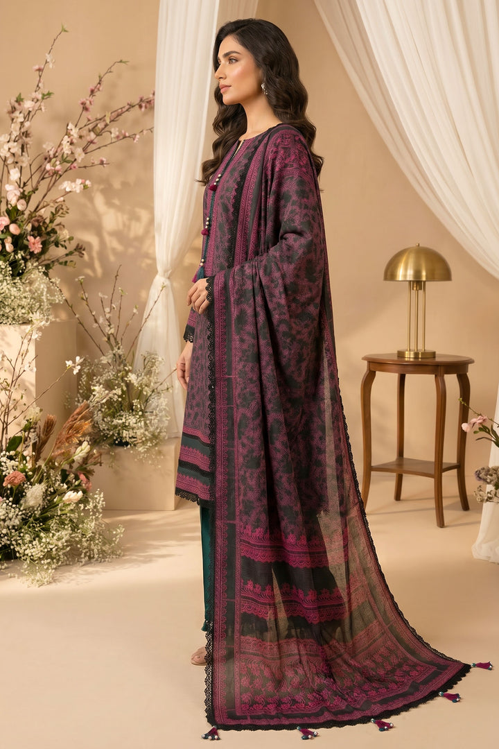 Rifle Green 3 Piece Unstitched Premium Printed Lawn Suit By Jacquard Clothing Summer 2026 Hania Manahil Collection