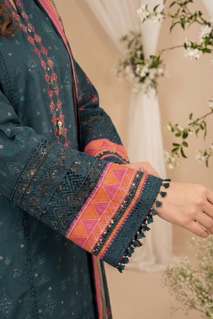 Rifle Green 3 Piece Unstitched Premium Printed Lawn Suit By Jacquard Clothing Summer 2026 Hania Manahil Collection