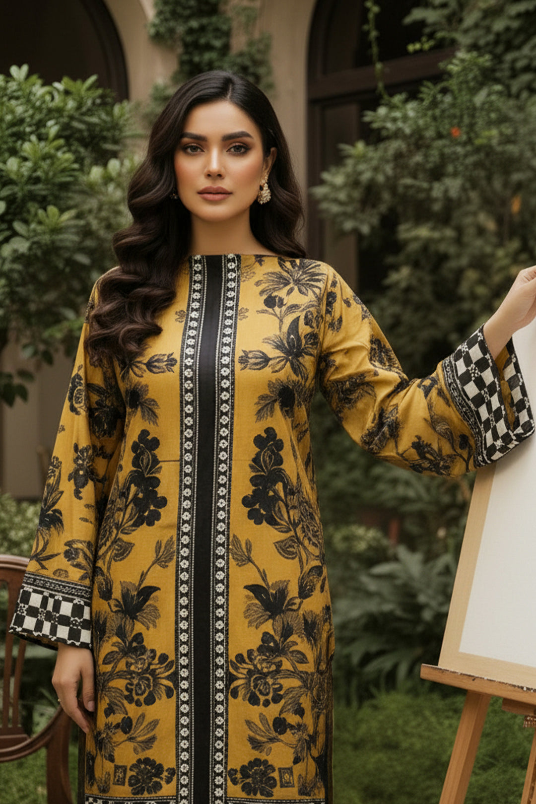 Satin Sheen 2 Pc Unstitched Printed Cambric Co-Ord Set