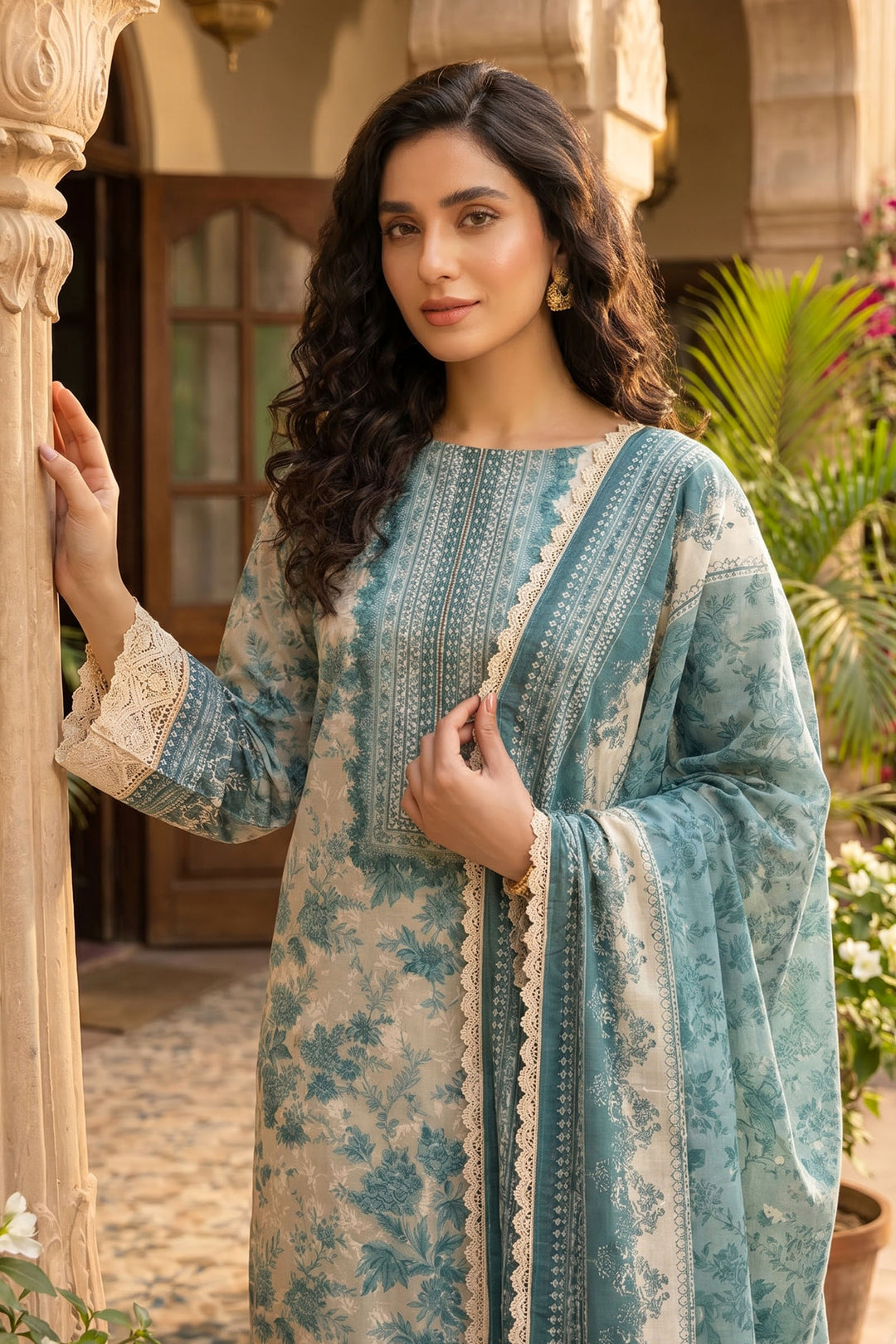 Skin 3 Piece Unstitched Premium Printed Lawn