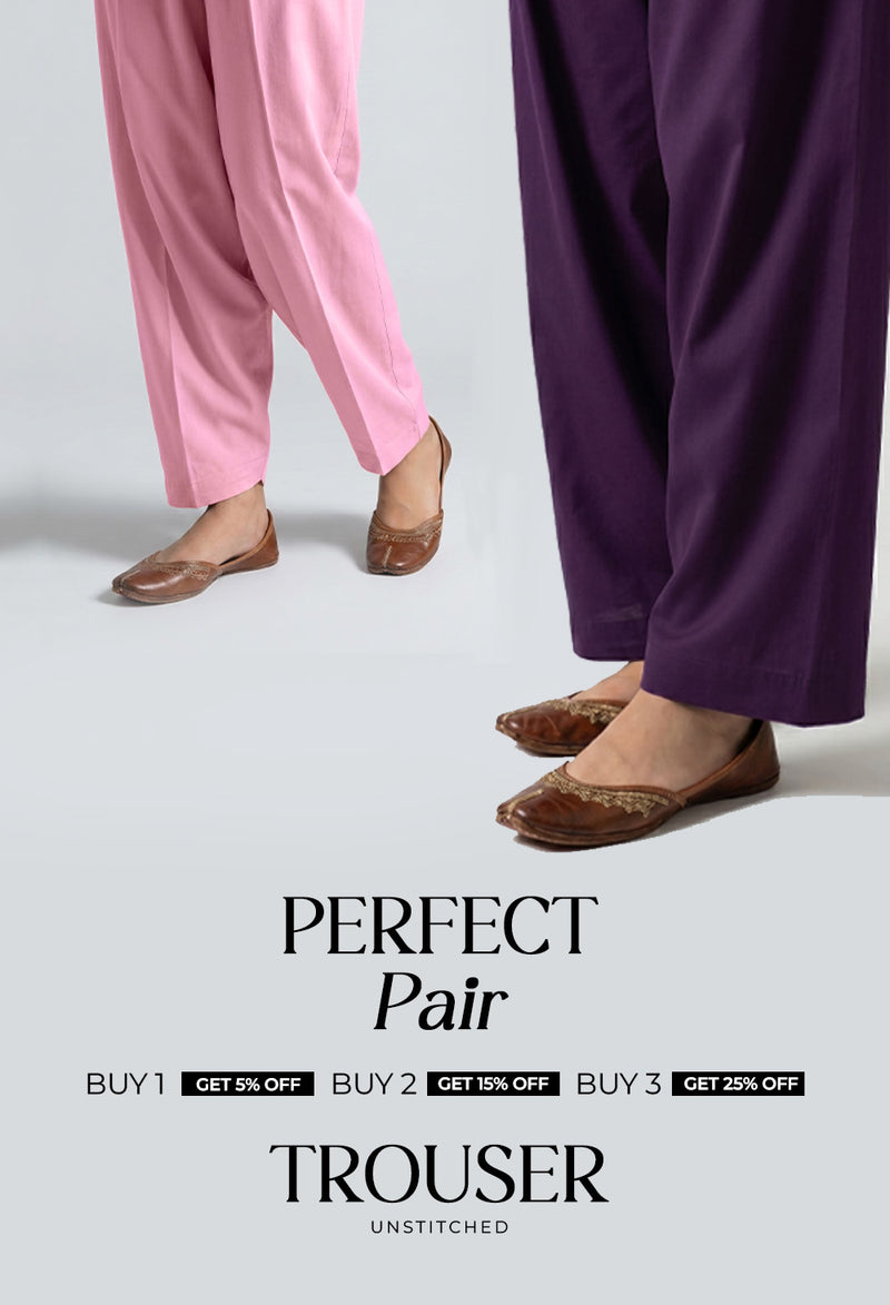 Trousers  Unstitched Collection - Jacquard Clothing